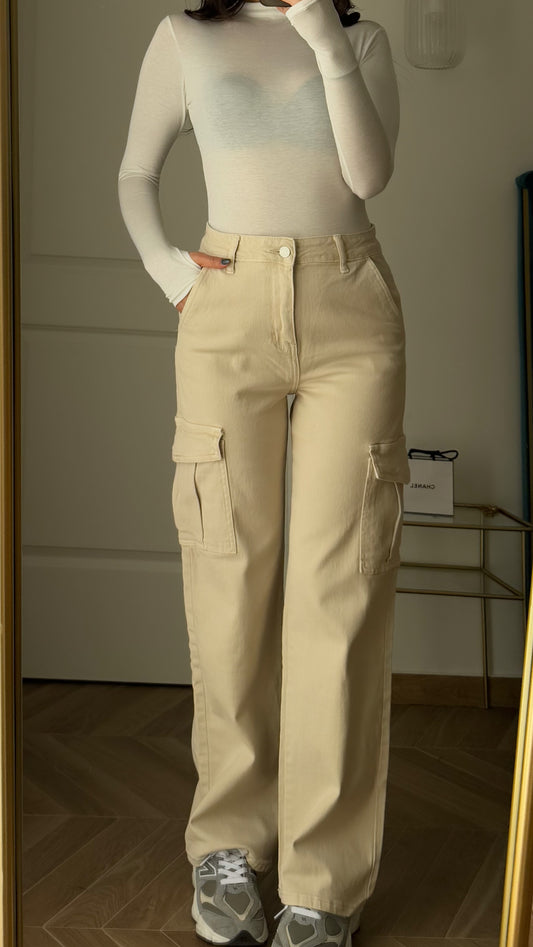 Jeans Cargo Beige